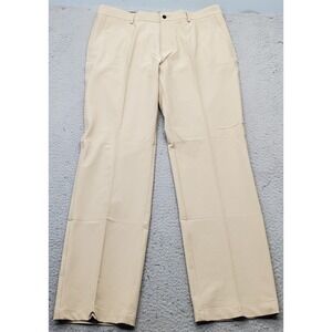 Dunning Golf Pants Mens 36x32 Tan Stretch Performance Regular Fit Straight Leg